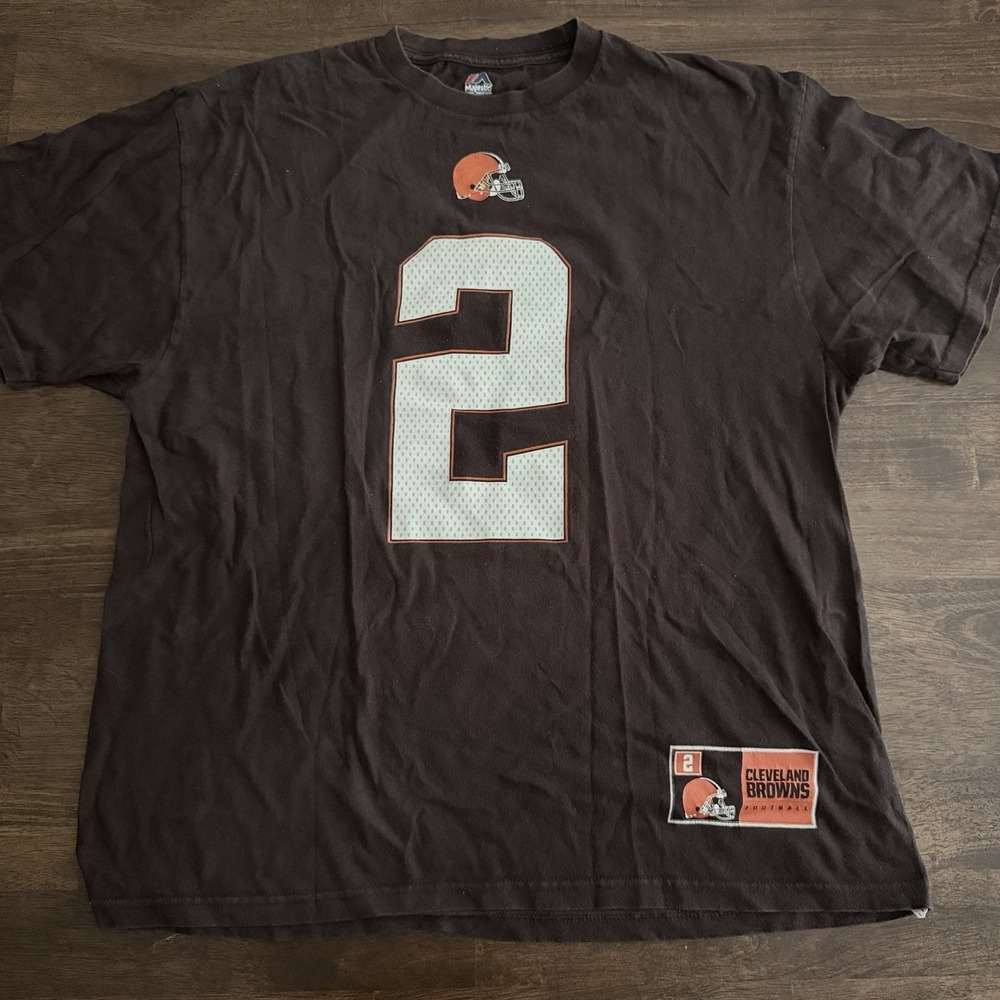 Johnny Manziel Cleveland Browns Majestic Men's XL T-shirt Jersey